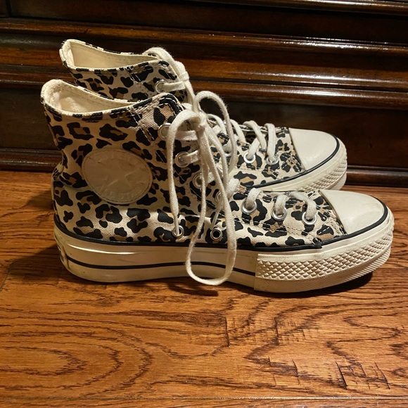 Converse Chuck Taylor All Star Womens Size 6.5 US 570915C Leopard Athletic Shoe - Picture 6 of 13